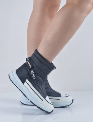 Siyah Fermuarlı Kışlık Spor Bot