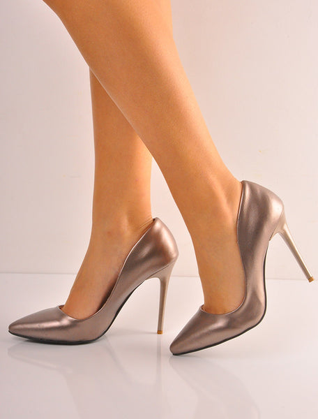 Platin Levazım Stiletto İnce Topuklu Ayakkabı