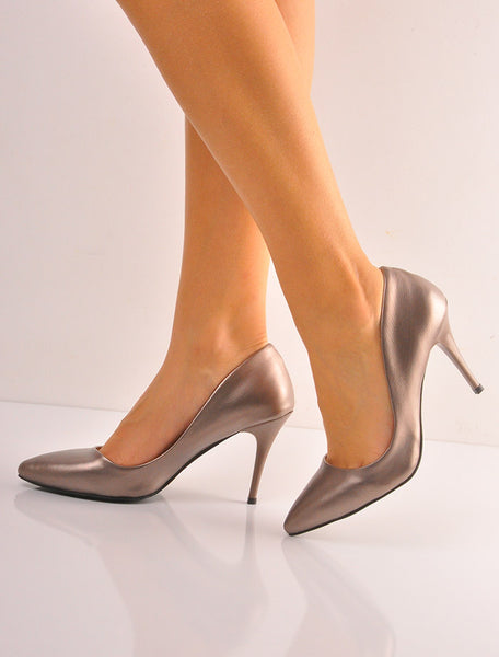 Platin Levazım Stiletto İnce Topuklu Ayakkabı